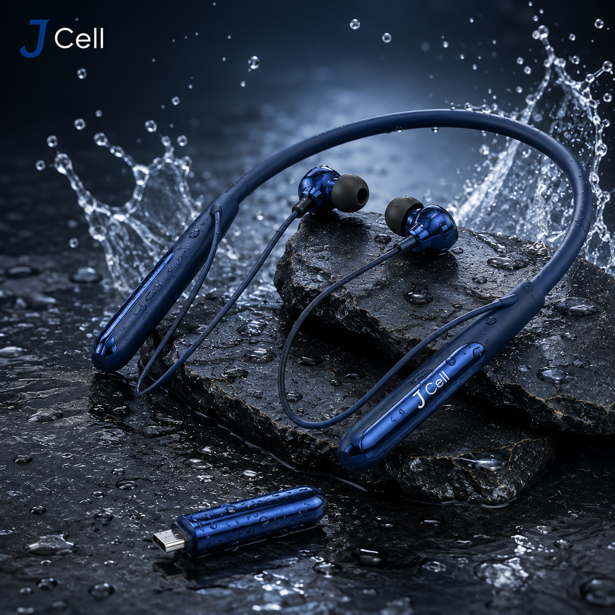 🎧 J-Cell J-510 Wireless Neckband Earphones 🔊 Voice Changer Edition | Extra Battery System - Image 4