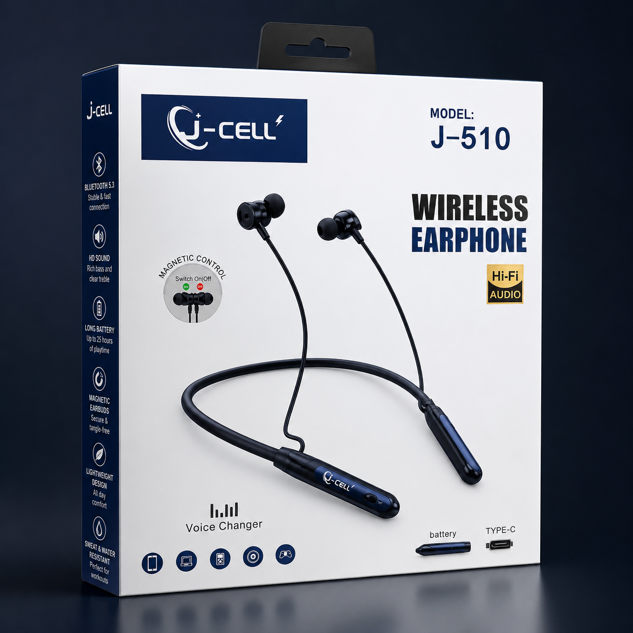 J-Cell J-510 Wireless Neckband Earphones