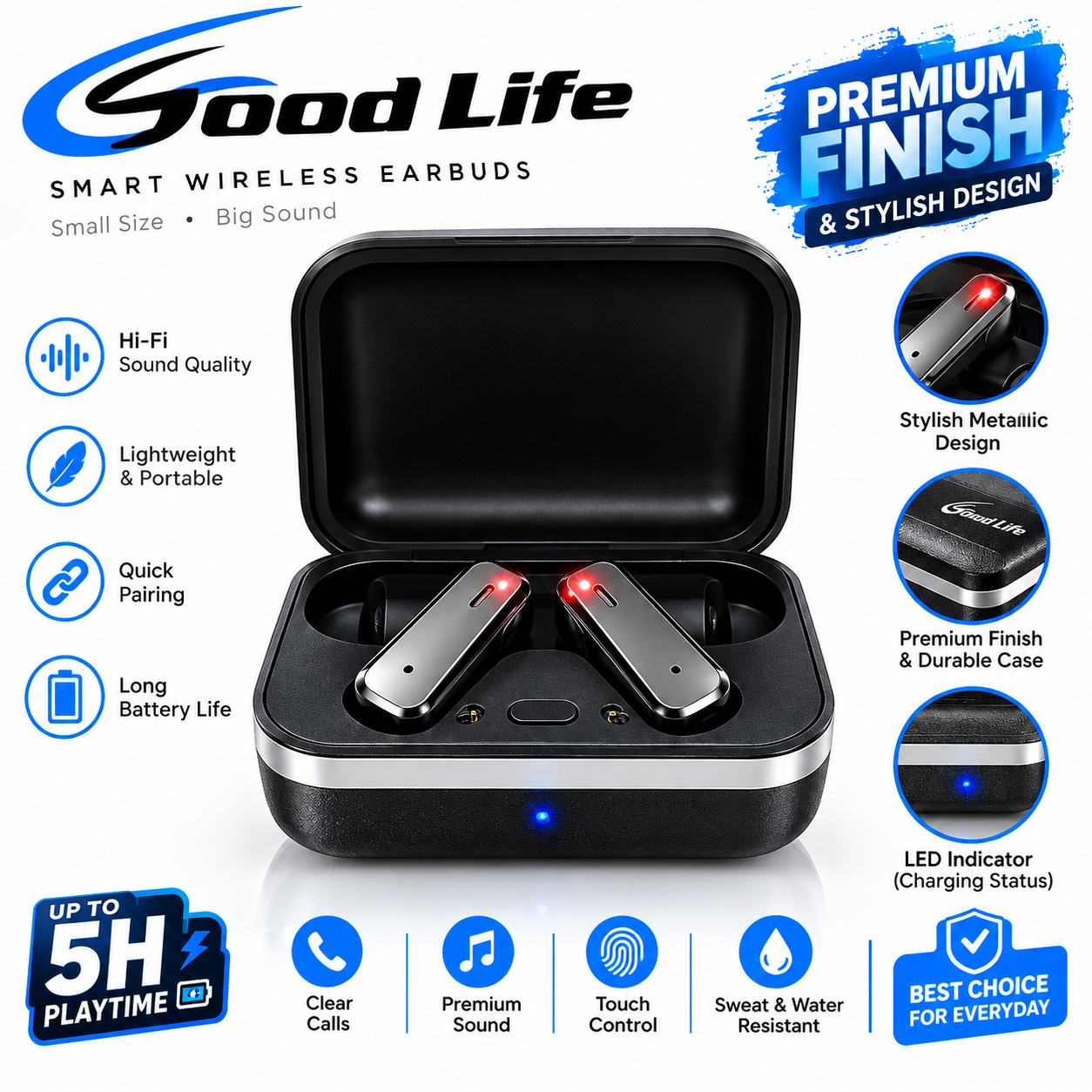 GOOD Life ,GL10 - Buds pro 7 , High Quality Sounds And 10 Days Bettery Backup 15 Days Money Back Guarantee - Image 6